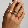 Wholesale Ins Style Geometric Electroplated Stainless Steel Ring For Women