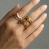 Wholesale Ins Style Geometric Electroplated Stainless Steel Ring For Women