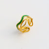 Wholesale Ins Style Geometric Electroplated Stainless Steel Ring For Women