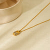 Wholesale Ins Style Geometric French Fries Pendant Stainless Steel 18K Gold Plated Necklace For Women