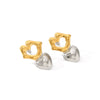 Wholesale Ins Style Geometric Heart Shape Electroplated Stainless Steel Earrings For Women