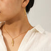 Wholesale Ins Style Geometric Koi And Carp Jewelry Stainless Steel 18K Gold Plated Pendant Necklace And Earrings For Women