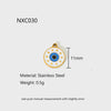 Wholesale Ins Style Geometric Oil Dripping Return Pattern Peach Heart Round Devil's Eye Stainless Steel Pendant Jewelry Accessory Hanging Ornament