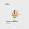 Wholesale Ins Style Geometric Oil Dripping Return Pattern Peach Heart Round Devil's Eye Stainless Steel Pendant Jewelry Accessory Hanging Ornament