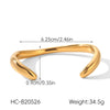 Wholesale Ins Style Geometric Open Bracelet Stainless Steel 18K Gold Electroplated Jewelry Accessories