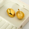Wholesale Ins Style Geometric Round Beanshaped 18K Goldplated Stainless Steel Earrings For Women
