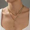 Wholesale Ins Style Geometric Snake Head Stainless Steel Electroplated Long Necklace Jewelry For Women