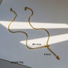 Wholesale Ins Style Geometric Snake Head Stainless Steel Electroplated Long Necklace Jewelry For Women