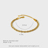 Wholesale Ins Style Geometric Stainless Steel Braided Bead Colorblocking 18K Gold Plated Waterproof Bracelet For Women