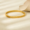 Wholesale Ins Style Geometric Stainless Steel Double Layer Bracelet With 18K Gold Electroplating For Women