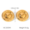 Wholesale Ins Style Geometric Stainless Steel Earrings With Heart Flower Wave Rhombus Drop Star Shapes Electroplated For Women