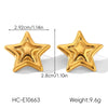 Wholesale Ins Style Geometric Stainless Steel Earrings With Heart Flower Wave Rhombus Drop Star Shapes Electroplated For Women