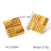 Wholesale Ins Style Geometric Stainless Steel Earrings With Heart Flower Wave Rhombus Drop Star Shapes Electroplated For Women