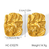 Wholesale Ins Style Geometric Stainless Steel Earrings With Heart Flower Wave Rhombus Drop Star Shapes Electroplated For Women