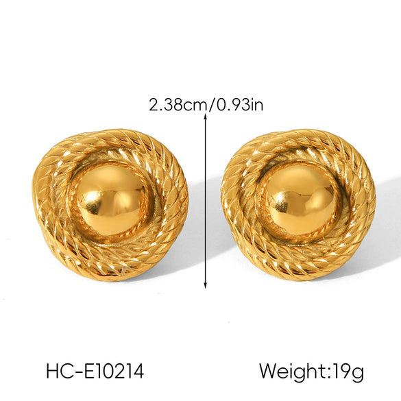 Wholesale Ins Style Geometric Stainless Steel Earrings With Heart Flower Wave Rhombus Drop Star Shapes Electroplated For Women