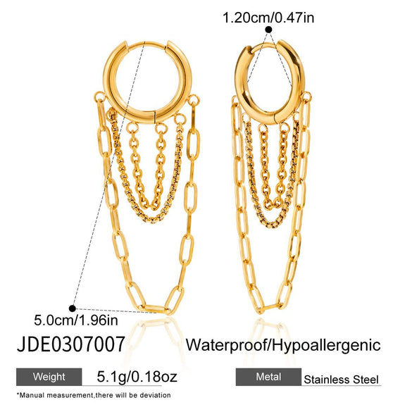 Wholesale Ins Style Geometric Stainless Steel Electroplated Earrings For Women
