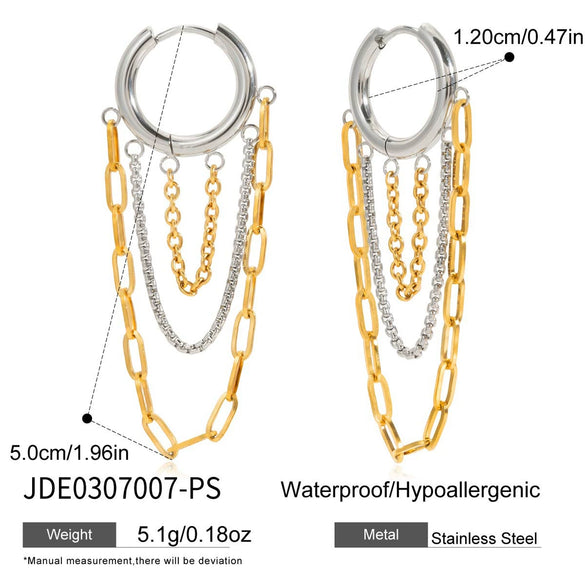 Wholesale Ins Style Geometric Stainless Steel Electroplated Earrings For Women