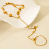 Wholesale Ins Style Geometric Stainless Steel Electroplated Ring Bracelet For Women