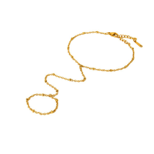 Wholesale Ins Style Geometric Stainless Steel Electroplated Ring Bracelet Jewelry For Women And Unisex