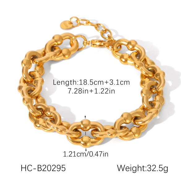 Wholesale Ins Style Geometric Stainless Steel Electroplated Women's Bracelet