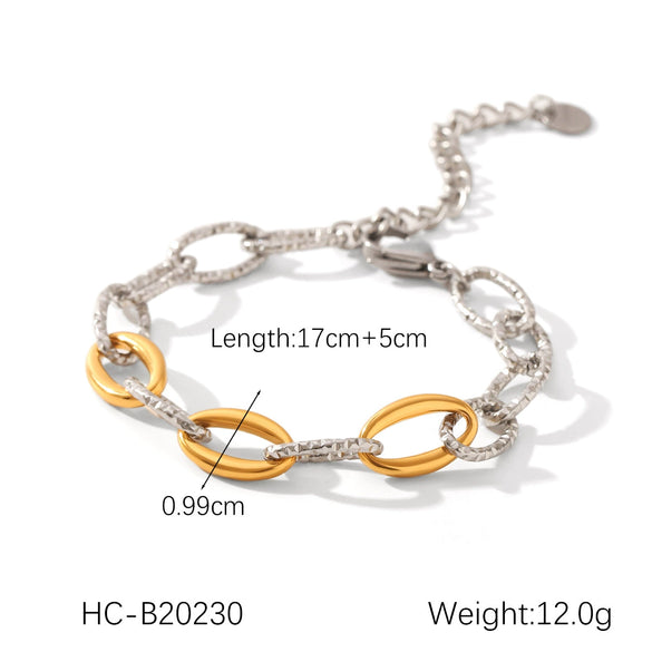 Wholesale Ins Style Geometric Stainless Steel Electroplated Women's Bracelet