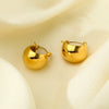 Wholesale Ins Style Geometric Stainless Steel 18K Gold Plated Hollow Spherical Earrings For Women