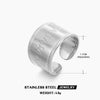 Wholesale Ins Style Geometric Stainless Steel 18K Gold Plated Opening Adjustable Ladies Ring