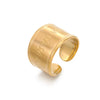 Wholesale Ins Style Geometric Stainless Steel 18K Gold Plated Opening Adjustable Ladies Ring