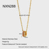 Wholesale Ins Style Geometric Stainless Steel 18K Gold Plated Oshaped Chain Necklace Pendant For Women