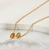 Wholesale Ins Style Geometric Stainless Steel 18K Gold Plated Oshaped Chain Necklace Pendant For Women
