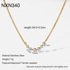 Wholesale Ins Style Geometric Stainless Steel 18K Gold Plated Oshaped Chain Pendant Necklace For Women