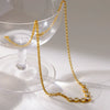Wholesale Ins Style Geometric Stainless Steel 18K Gold Plated Oshaped Chain Pendant Necklace For Women