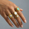 Wholesale Ins Style Geometric Titanium Steel 18K Goldplated Round Ring For Women