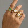 Wholesale Ins Style Geometric Titanium Steel 18K Goldplated Round Ring For Women