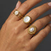 Wholesale Ins Style Geometric Titanium Steel 18K Goldplated Round Ring For Women
