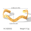 Wholesale Ins Style Geometric Wavy Eightpointed Star Diamond Stainless Steel Bracelet