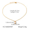 Wholesale Ins Style Geometric Zircon Pendant 18K Goldplated Stainless Steel Necklace For Women
