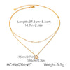 Wholesale Ins Style Geometric Zircon Pendant 18K Goldplated Stainless Steel Necklace For Women