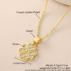 Wholesale Ins Style Goldplated Copper Fourleaf Clover Pendant Necklace With Pullout Bracelet Jewelry Set For Women