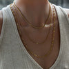 Wholesale Ins Style 18K Goldplated Titanium Steel Heartshaped And Letternumbertext Pattern Threelayer Splicing Necklace For Women