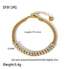 Wholesale Ins Style Light Luxury Geometric Stainless Steel 18K Gold Plated Butterfly Flower Bracelet Jewelry For Women