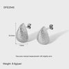 Wholesale Ins Style Light Luxury Matte Geometric Water Drop Goldplated Stainless Steel Earrings For Women