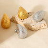 Wholesale Ins Style Light Luxury Matte Geometric Water Drop Goldplated Stainless Steel Earrings For Women