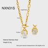 Wholesale Ins Style Minimalist Geometric Doublesided Sun And Moon Cross Chain 18K Gold Plated Stainless Steel Necklace For Unisex