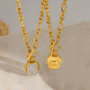 Wholesale Ins Style Minimalist Geometric Doublesided Sun And Moon Cross Chain 18K Gold Plated Stainless Steel Necklace For Unisex