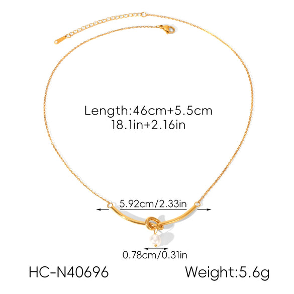 Wholesale Ins Style Minimalist Geometric Stainless Steel Electroplated Ochain Pendant Necklace For Women