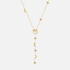 Wholesale Ins Style Minimalist Star Shape Diamondencrusted Pendant Ot Clasp Stainless Steel Necklace With Vacuum Real Gold Plating For Women
