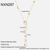 Wholesale Ins Style Minimalist Star Shape Diamondencrusted Pendant Ot Clasp Stainless Steel Necklace With Vacuum Real Gold Plating For Women