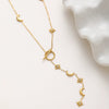 Wholesale Ins Style Minimalist Star Shape Diamondencrusted Pendant Ot Clasp Stainless Steel Necklace With Vacuum Real Gold Plating For Women