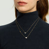 Wholesale Ins Style Minimalist Teardrop Zircon Stainless Steel 18K Gold Plated Pendant Necklace For Women